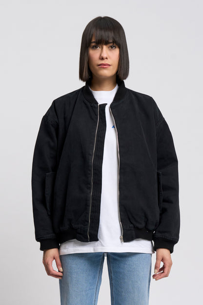 BLACK CANVAS BOMBER