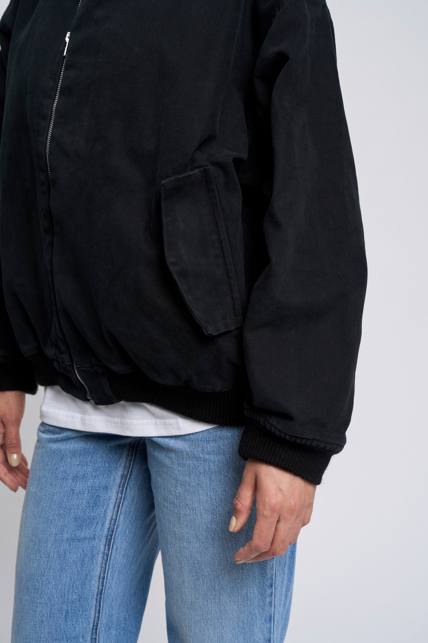 BLACK CANVAS BOMBER
