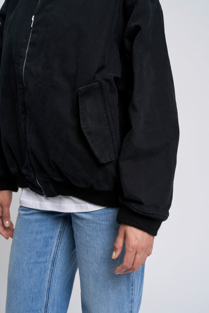 BLACK CANVAS BOMBER