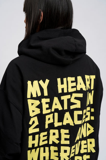 "IN 2 PLACES"  FELPA CAPPUCCIO ZIP