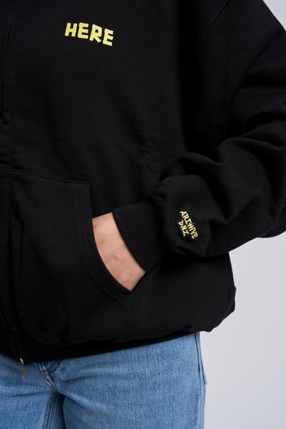 "IN 2 PLACES"  FELPA CAPPUCCIO ZIP