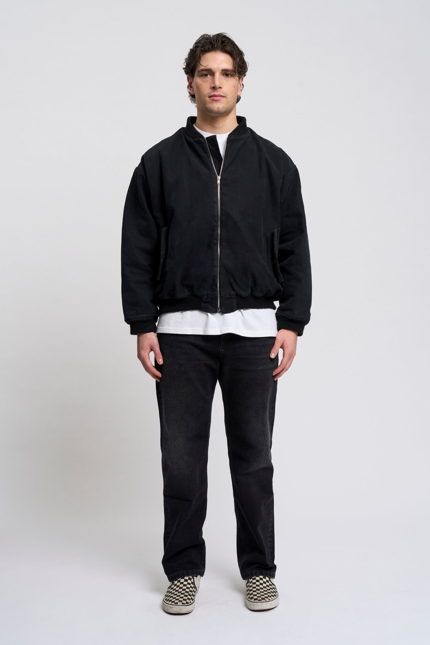 BLACK CANVAS BOMBER