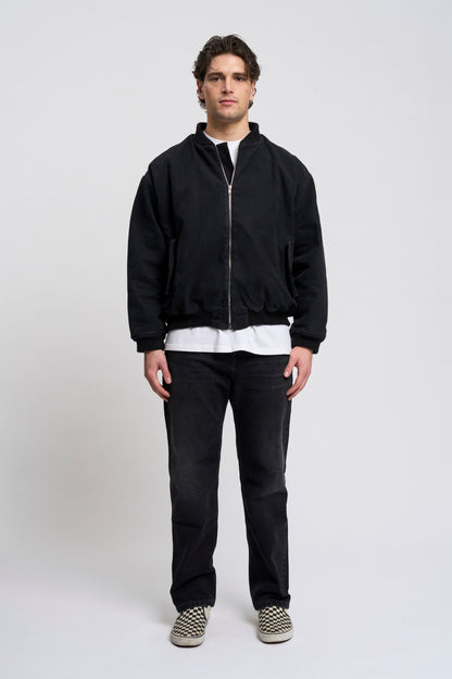 BLACK CANVAS BOMBER