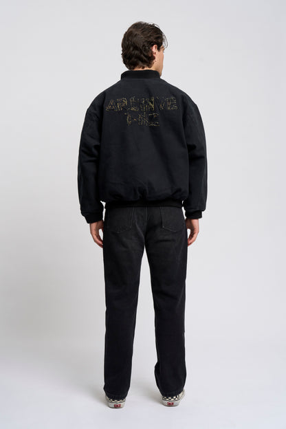 BLACK CANVAS BOMBER