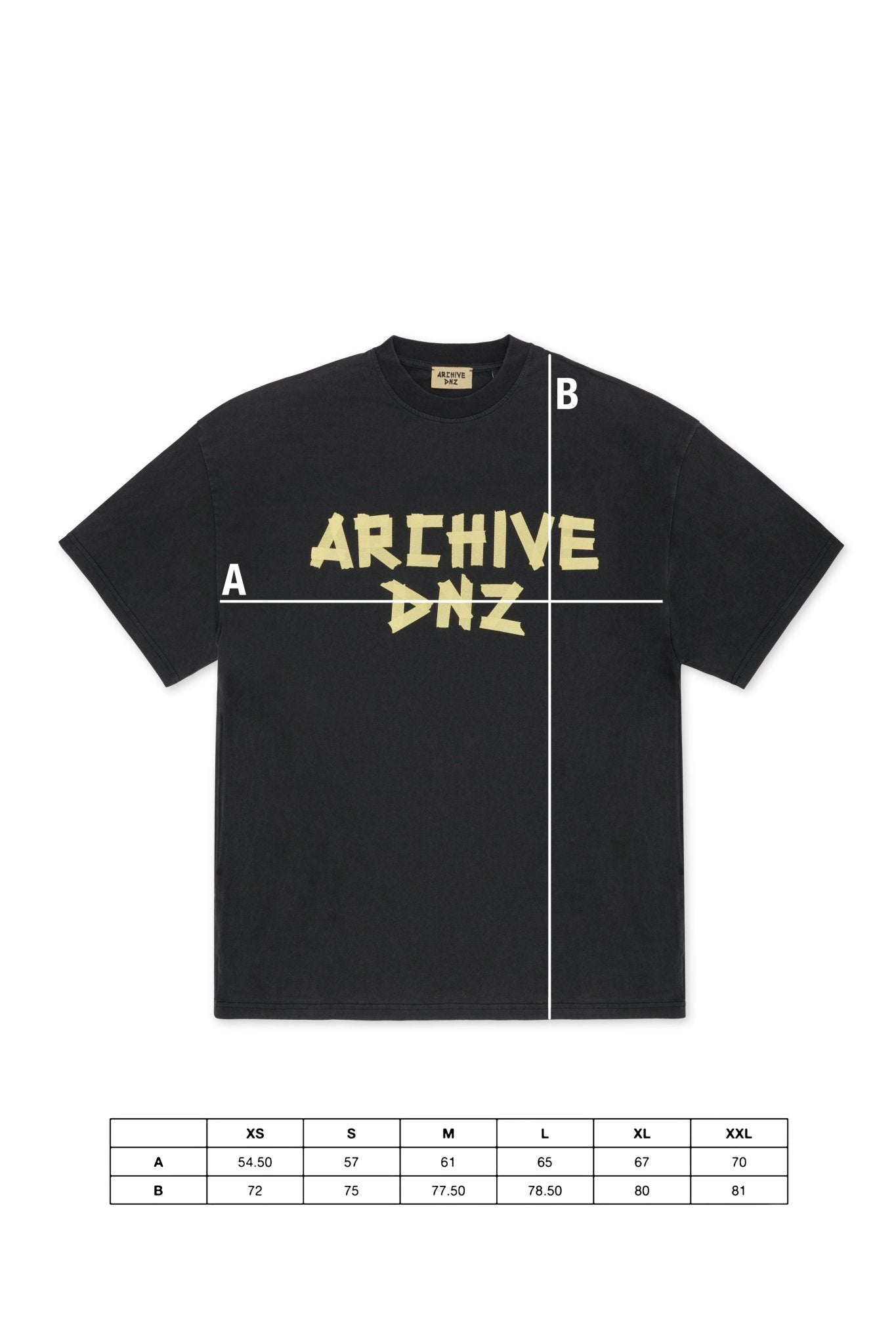 ARCHIVE DNZ LOGO MASKING TAPE T-SHIRT - ARCHIVE DNZT-shirtARCHIVE DNZARCHIVE DNZXS